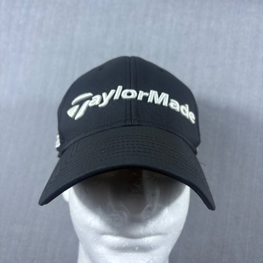 TaylorMade Hat Mens OSFA Black SIM TP5 Golf Cap Adjustable Performance Athletic